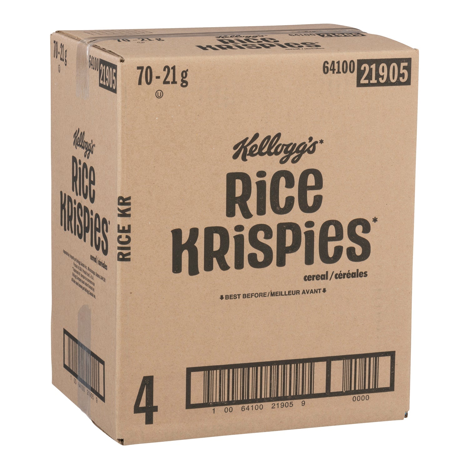 Cereal Rice Krispies Individual - 70 x 21 g - Kellogg's - Restaurant and Foodservice Ingredients - Canadian Distribution-1